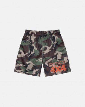 Stussy 4X4 Mesh Kort Korte Broek Dames Camo Belgium | QBF-6016