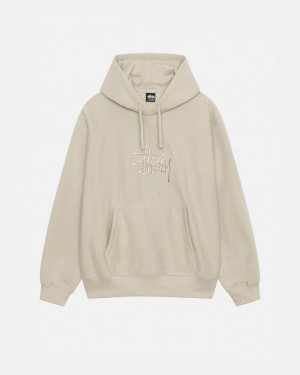 Stussy Basic Applique Hood Sweatshirts Dames Khaki Belgium | JAI-2777