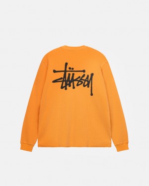 Stussy Basic Stock Ls Thermal Topjes Dames Oranje Belgium | WRD-6024