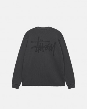 Stussy Basic Stock Ls Thermal Topjes Heren Zwart Belgium | FXW-4340