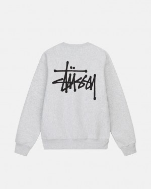 Stussy Basic Stussy Crew Sweatshirts Heren Grijs Belgium | EQX-1961