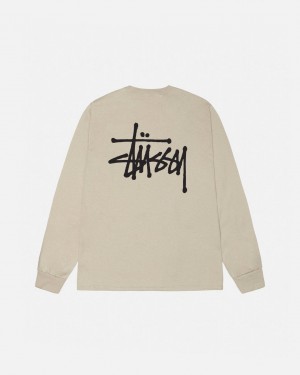 Stussy Basic Stussy Ls Tee T-shirts Dames Khaki Belgium | LDZ-7913