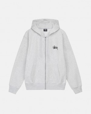 Stussy Basic Stussy Zip Hoodie Hoodie Dames Grijs Belgium | HRX-2181