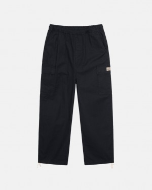 Stussy Beach Pant Ripstop Cargo Broek Heren Zwart Belgium | YBQ-8470