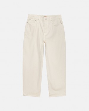 Stussy Big Ol' Jean Washed Canvas Broek Heren Beige Belgium | QUP-2139