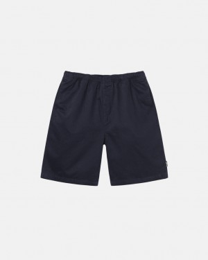 Stussy Brushed Beach Kort Korte Broek Heren Donkerblauw Belgium | TCS-6638