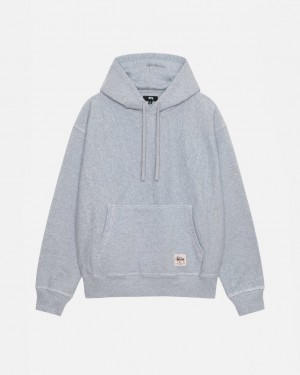 Stussy Contrast Stitch Label Hoodie Hoodie Dames Grijs Belgium | FKG-2774