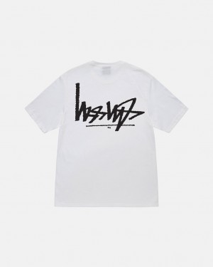 Stussy Flipped Tee T-shirts Dames Wit Belgium | XZF-5741