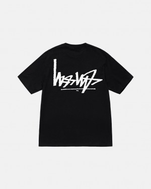 Stussy Flipped Tee T-shirts Dames Zwart Belgium | QOX-9664