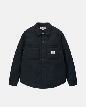 Stussy Gewatteerd Tech Over Shirt Overhemdjassen Heren Zwart Belgium | MQZ-3042