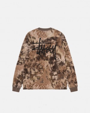 Stussy Kryptek Camo LS Thermal Topjes Heren Bruin Belgium | IKY-9333