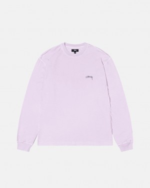 Stussy Lazy Ls Tee T-shirts Dames Paars Belgium | KXB-1479