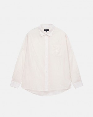 Stussy Light Weight Klassieke Shirt Overhemd Heren Wit Belgium | VRS-3601