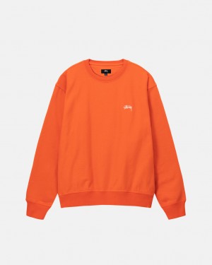 Stussy Overdyed Stock Logo Crew Sweatshirts Heren Oranje Belgium | POC-0956