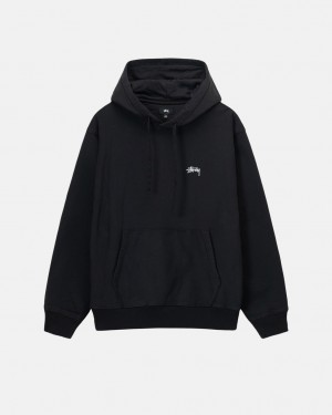 Stussy Overdyed Stock Logo Hoodie Hoodie Heren Zwart Belgium | HOO-8099