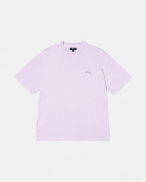 Stussy Pig. Dyed Inside Out Crew T-shirts Dames Paars Belgium | VQQ-2387