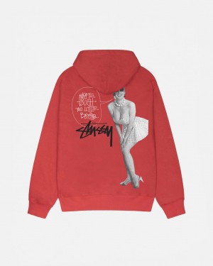 Stussy Skate Tough Hoodie Hoodie Dames Rood Belgium | HWY-5830