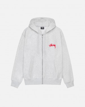 Stussy Skate Tough Zip Hoodie Hoodie Dames Grijs Belgium | SVV-0458