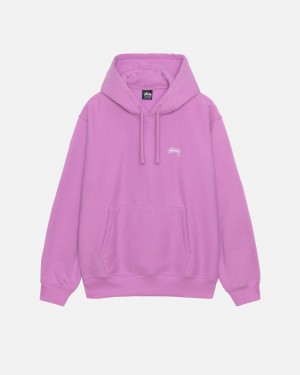 Stussy Stock Logo Hood Sweatshirts Dames Paars Belgium | FKZ-0042