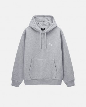 Stussy Stock Logo Hoodie Hoodie Heren Grijs Belgium | JJZ-2667