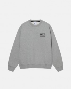 Stussy Fleece Crew Sweatshirts Dames Donkergrijs Belgium | XOU-8995