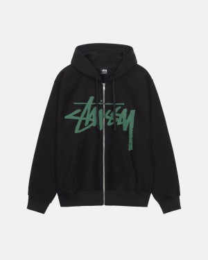 Stussy Venus Zip Hood Sweatshirts Heren Zwart Belgium | MNW-6267