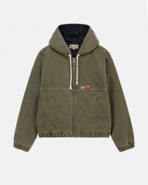 Stussy Werk Jacket Insulated Canvas Jassen Heren Olijfgroen Belgium | CRQ-9591