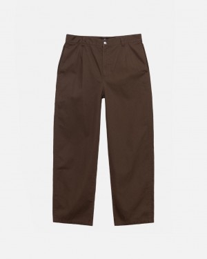 Stussy Workgear Trouser Twill Broek Dames Bruin Belgium | WMZ-3775