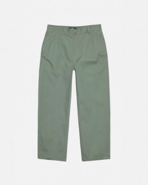 Stussy Workgear Trouser Twill Broek Dames Groen Belgium | WVA-2970