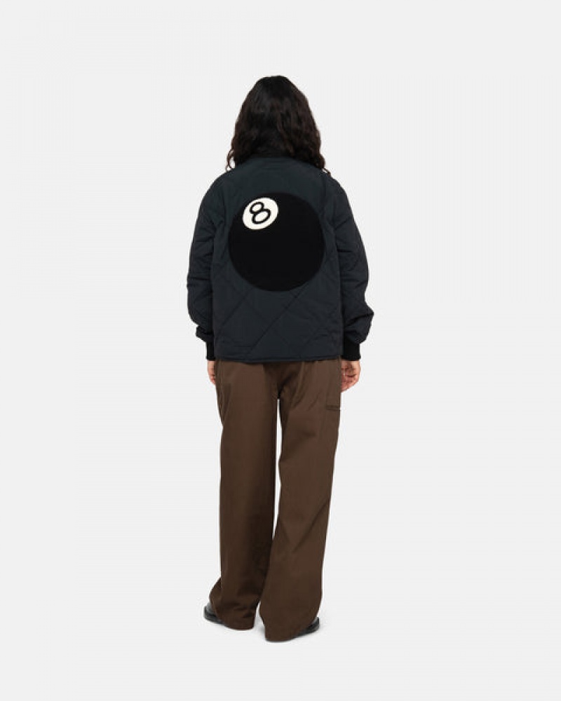 Stussy 8 Ball Gewatteerd Liner Jacket Jassen Dames Zwart Belgium | YKP-4841