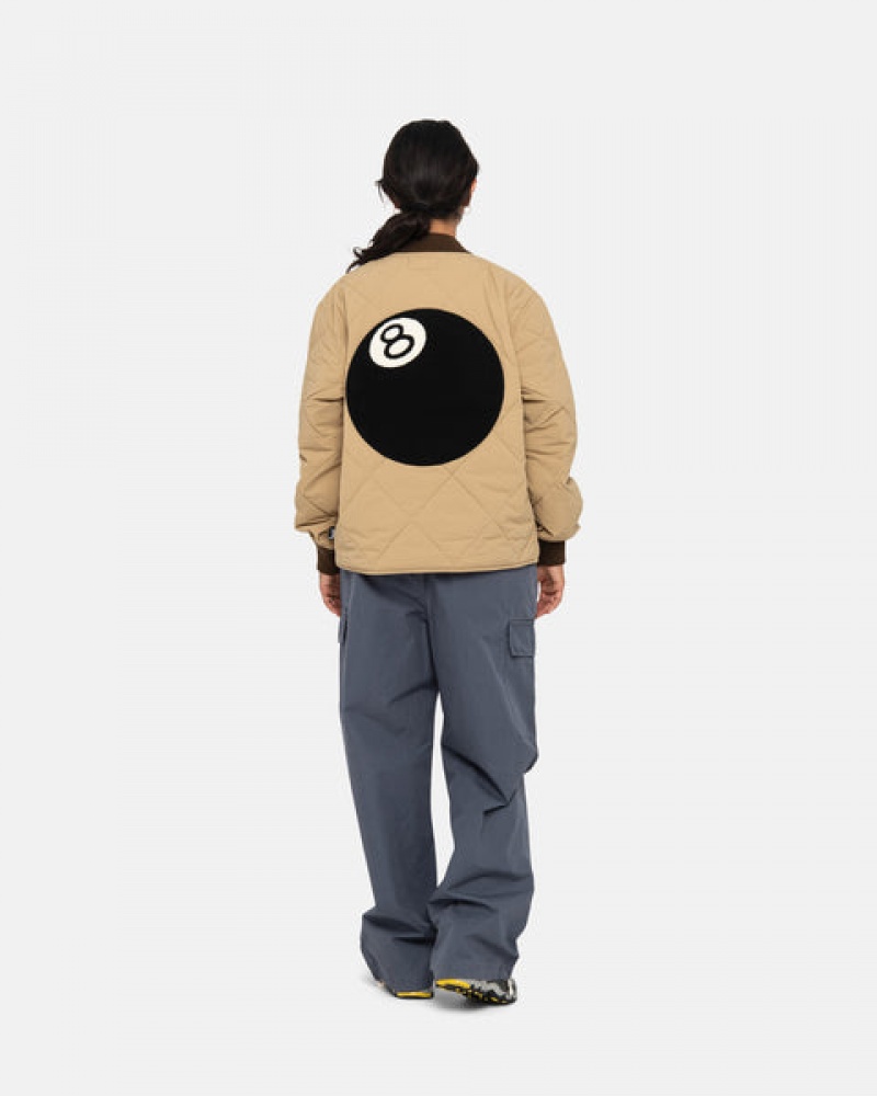 Stussy 8 Ball Gewatteerd Liner Jacket Jassen Dames Bruin Belgium | NLC-2286