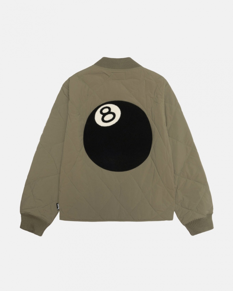 Stussy 8 Ball Gewatteerd Liner Jacket Jassen Dames Olijfgroen Belgium | EYF-5851