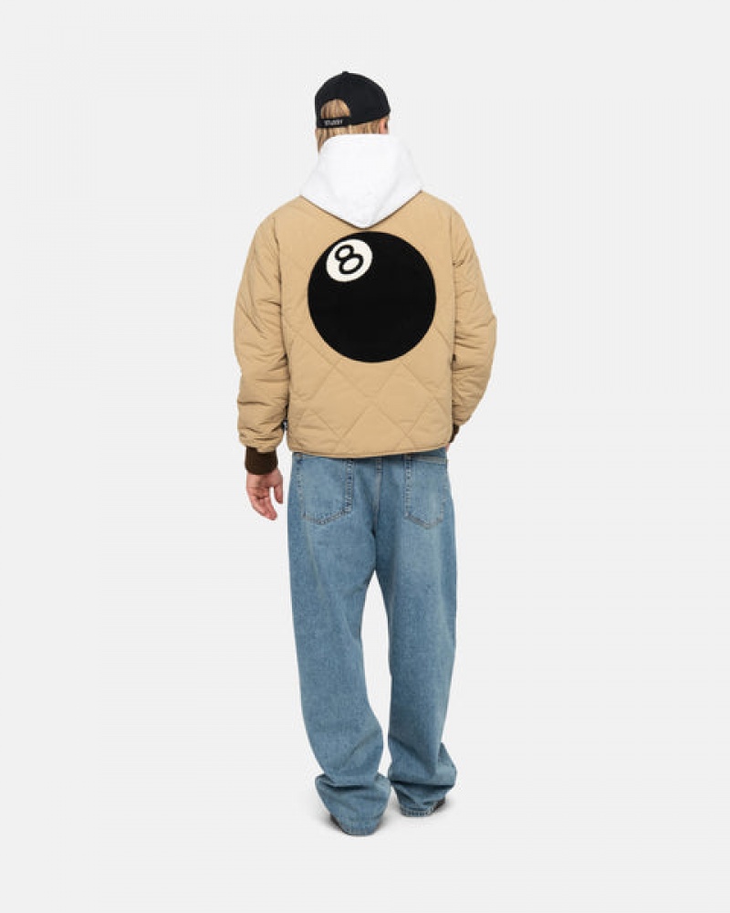 Stussy 8 Ball Gewatteerd Liner Jacket Jassen Heren Bruin Belgium | NID-1916