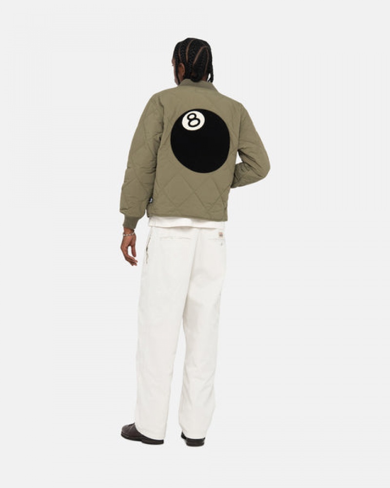 Stussy 8 Ball Gewatteerd Liner Jacket Jassen Heren Olijfgroen Belgium | SPQ-7025