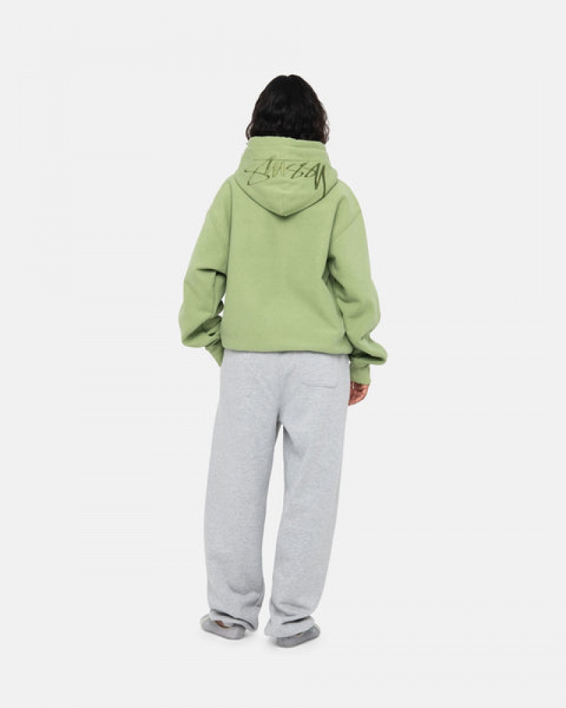 Stussy Back Hood Applique Hood Sweatshirts Heren Groen Belgium | PNN-6810