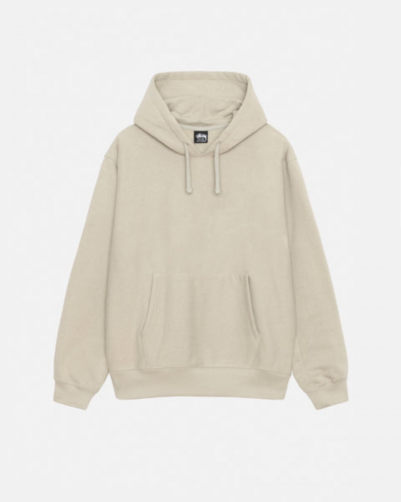 Stussy Back Hood Applique Hood Sweatshirts Heren Khaki Belgium | ZRB-7732