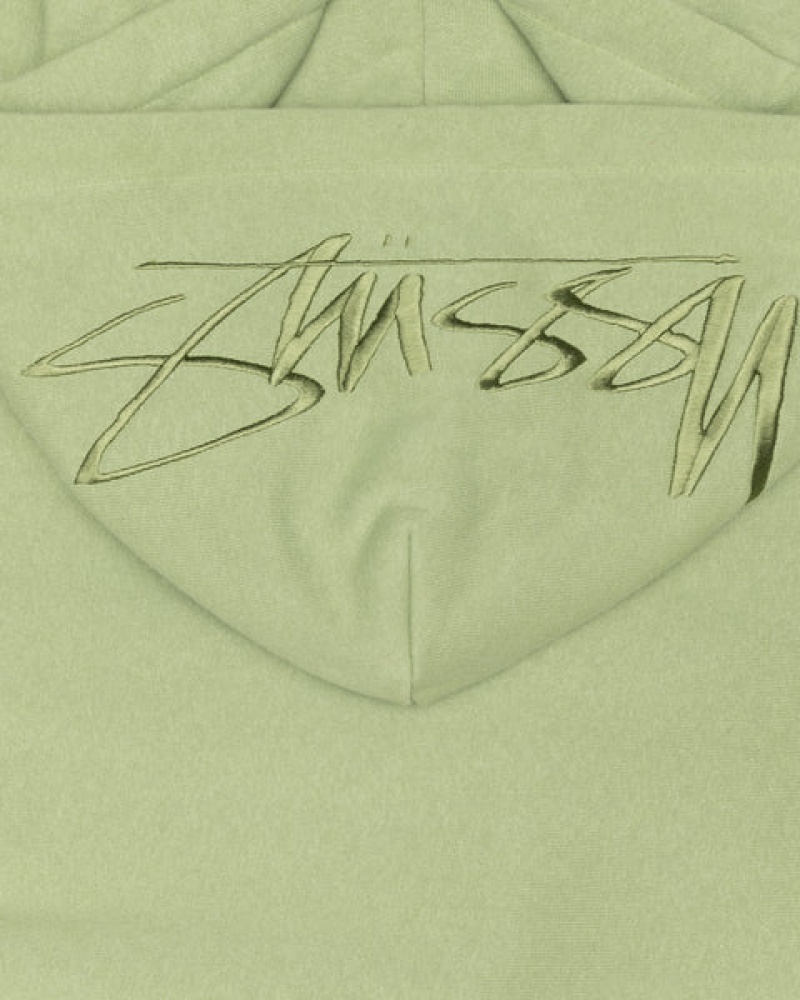 Stussy Back Hood Applique Hood Sweatshirts Dames Groen Belgium | YSQ-4435