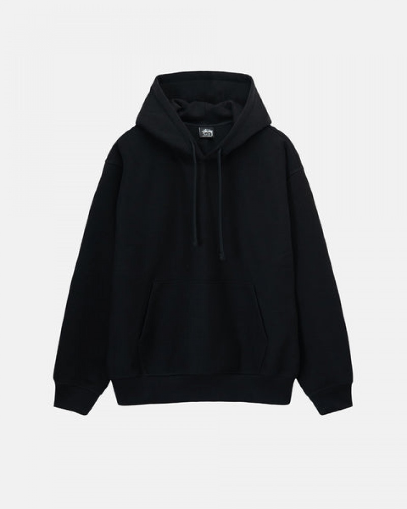 Stussy Back Hood Applique Hoodie Hoodie Heren Zwart Belgium | VQY-4571