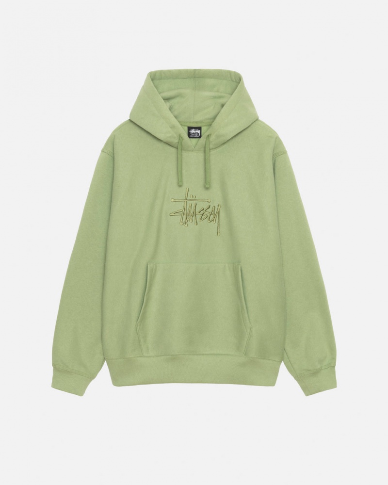 Stussy Basic Applique Hood Sweatshirts Dames Groen Belgium | YGS-0452