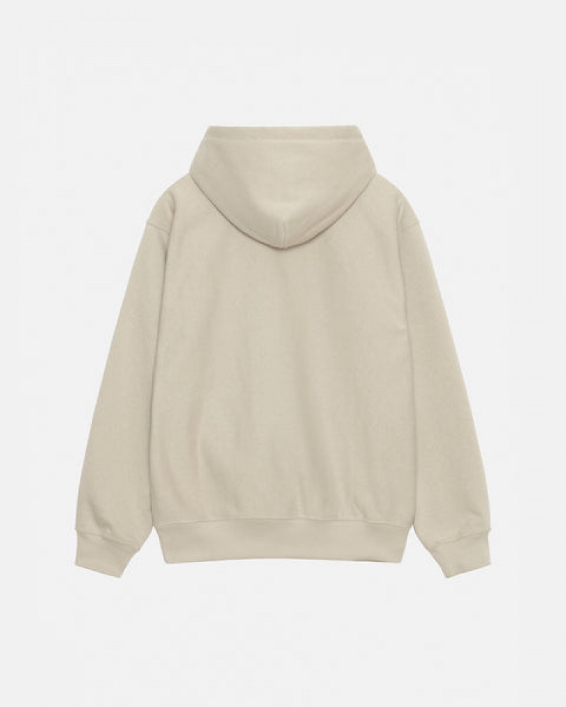 Stussy Basic Applique Hood Sweatshirts Dames Khaki Belgium | JAI-2777