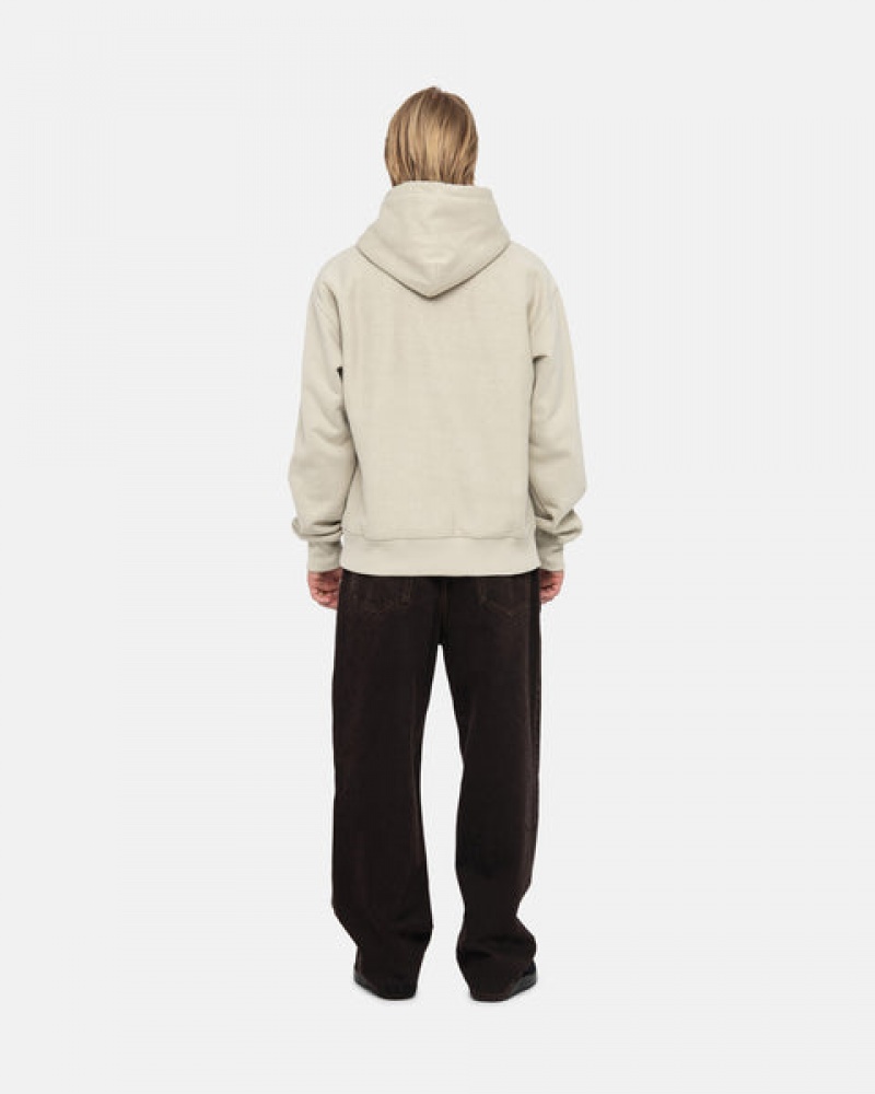 Stussy Basic Applique Hood Sweatshirts Dames Khaki Belgium | JAI-2777