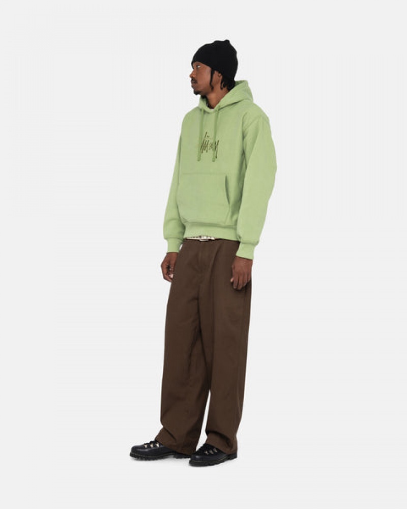 Stussy Basic Applique Hood Sweatshirts Heren Groen Belgium | ORC-2399