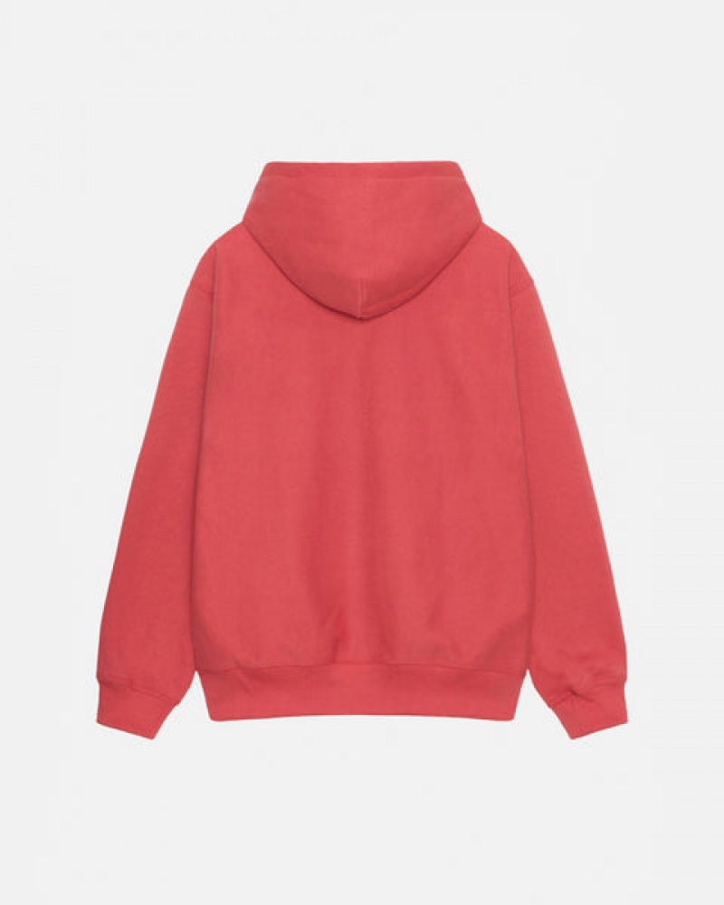 Stussy Basic Applique Hood Sweatshirts Heren Rood Belgium | TOS-6950