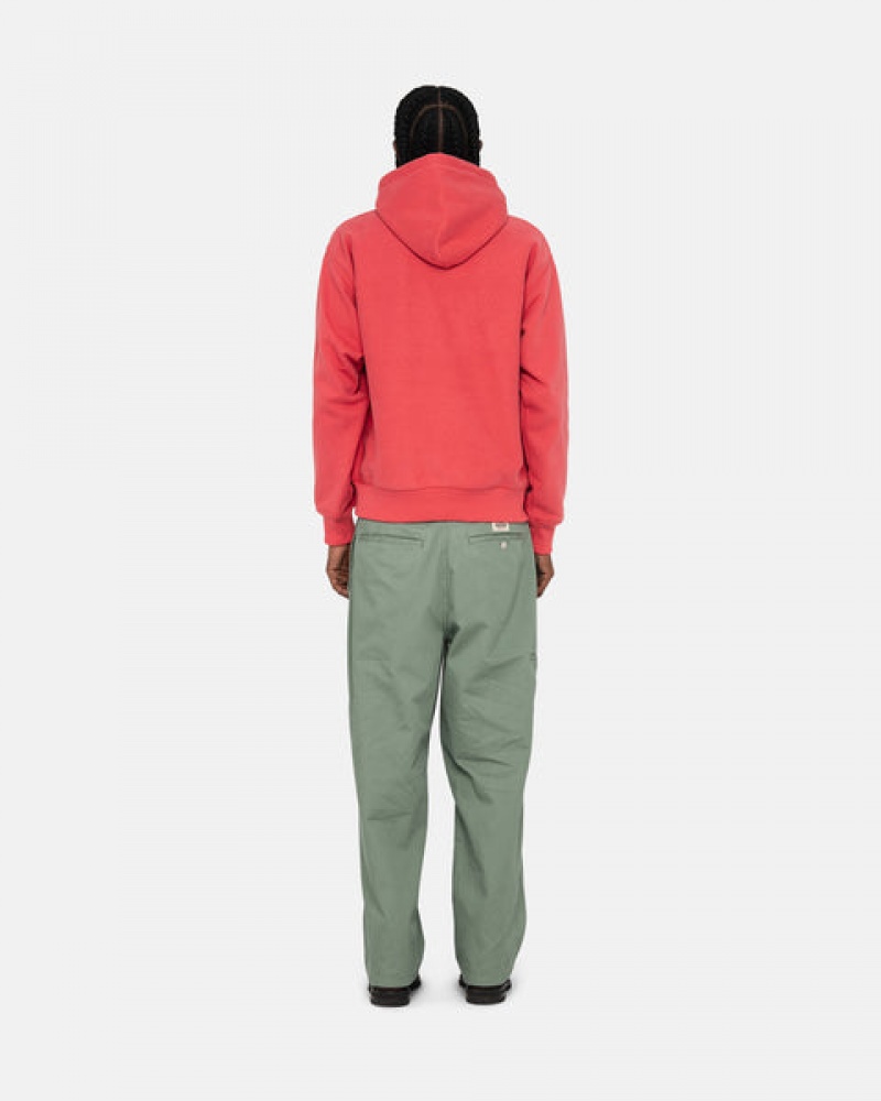 Stussy Basic Applique Hood Sweatshirts Heren Rood Belgium | TOS-6950