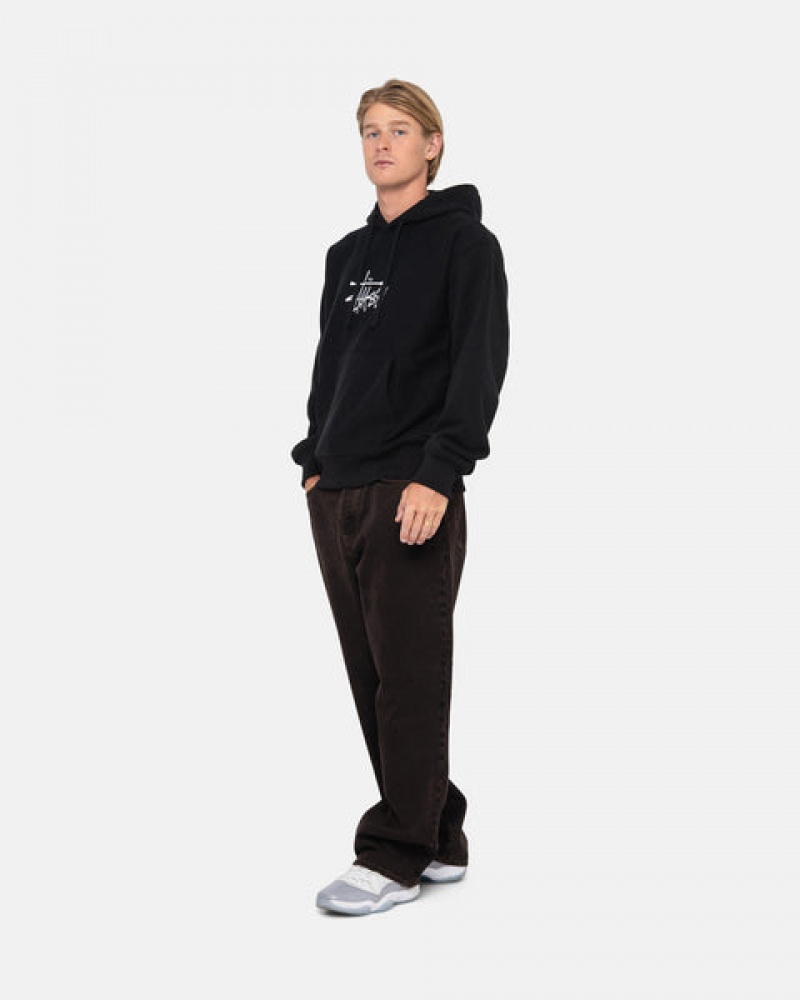 Stussy Basic Applique Hoodie Hoodie Dames Zwart Belgium | HNF-4206