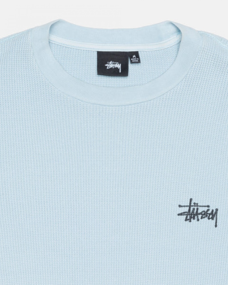 Stussy Basic Stock Ls Thermal Topjes Dames Lichtblauw Belgium | ODB-3253