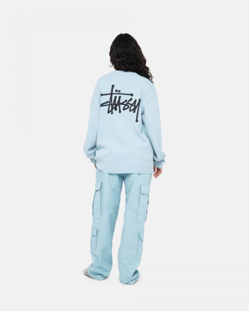 Stussy Basic Stock Ls Thermal Topjes Dames Lichtblauw Belgium | ODB-3253