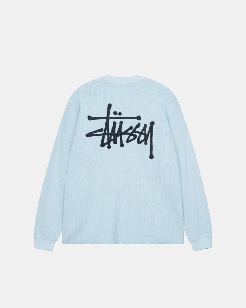 Stussy Basic Stock Ls Thermal Topjes Dames Lichtblauw Belgium | ODB-3253