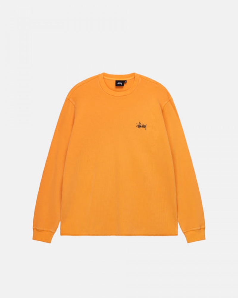 Stussy Basic Stock Ls Thermal Topjes Dames Oranje Belgium | WRD-6024