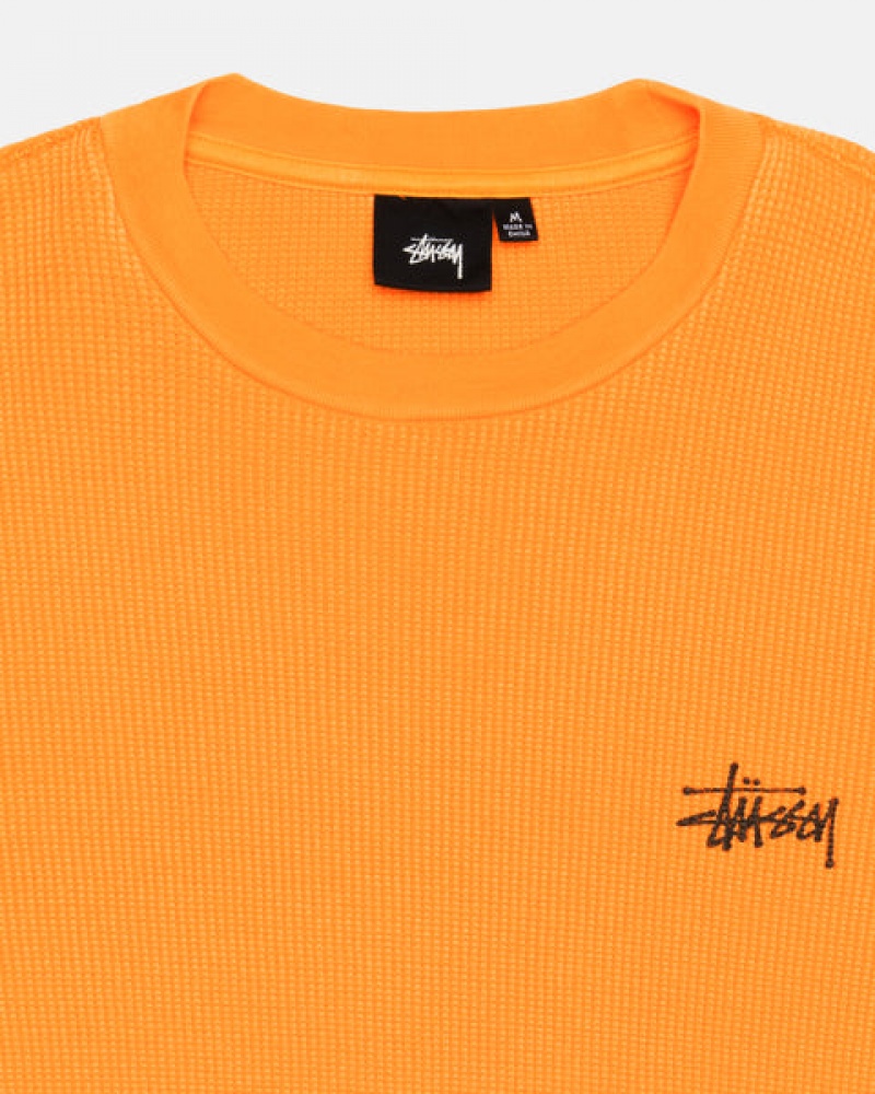 Stussy Basic Stock Ls Thermal Topjes Dames Oranje Belgium | WRD-6024